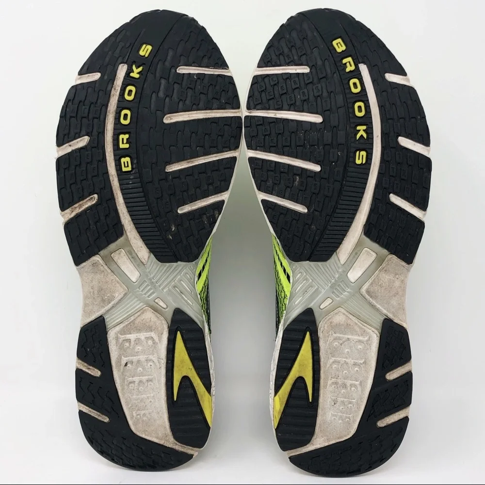 Brooks Neon Yellow and Black Men's Athletic Running Shoes